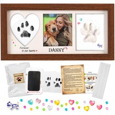 Paw Print Frame Kit for Dog/Cat,Pet Paw Print Impression Kit with Customizati...