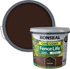 Ronseal 5L One Coat Life Quick Dry Garden Shed Fence Paint All Colours