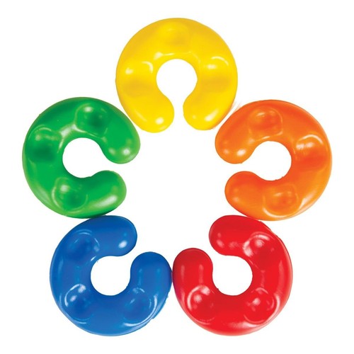 Joyn Toys Chunky Soft C Rings Manipulative Set - 60 Pieces - Picture 3 of 4