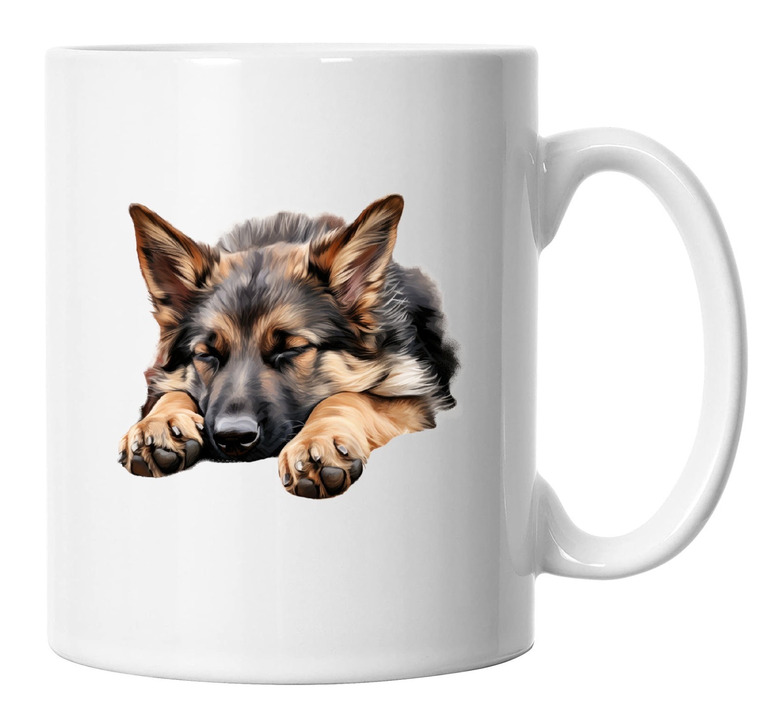 German Shepherd Mug Sleeping Laying Down, German Shepherd Dog Lover Gift