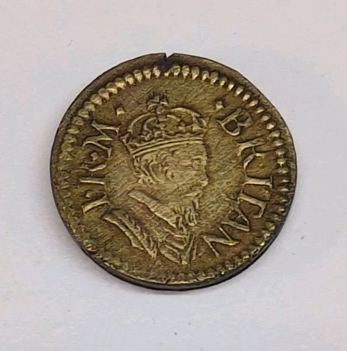 SOVEREIGN COIN WEIGHT ANTIQUE NUMISMATIC HALF GUINEA GOLD SCALES WEIGHT BRASS