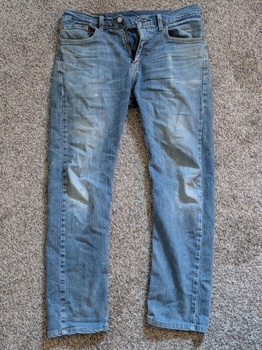 Levi’s 505 Straight Fit Jeans – Heavily Work-Worn Woodshop Pair – Authentic Fade