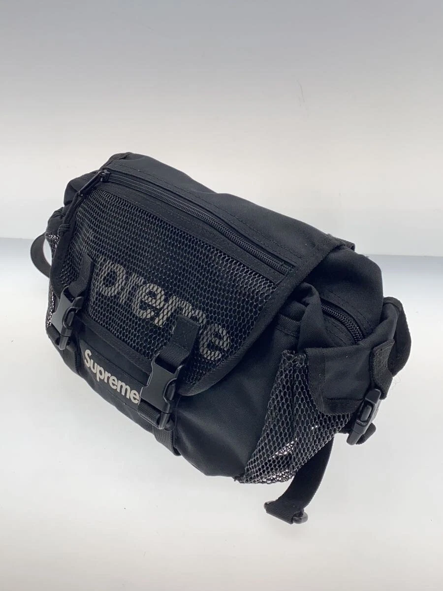 Supreme 20ss/sac taille/nylon/noir