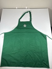 Starbucks Apron Green Embroidered Apron Workwear Logo Pockets Adjustable