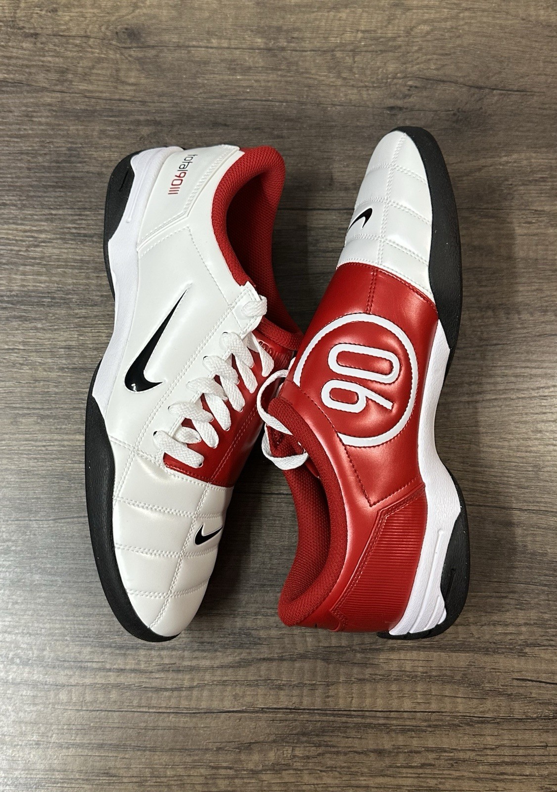 Nike Total 90 3 SP White Gym Red HQ2851-100 Men’s Size 6.5 / Women’s Size 8