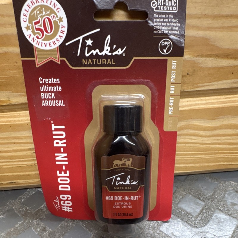 Tink's #69 DOE-IN-RUT Deer Lure Attractant Brown Plastic 1 fl oz