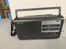 Sony ICF-38 FM AM 2-Band Portable Radio AC DC Or Battery Powered Tested Works