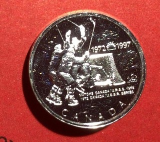 1972 1997 Choice Uncirculated Canada Commemorative Sterling SILVER Hockey Medal!