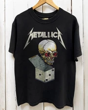 Metallica East Ruther 1998 Heavy Cotton Black Unisex T-shirt Size S-5XL