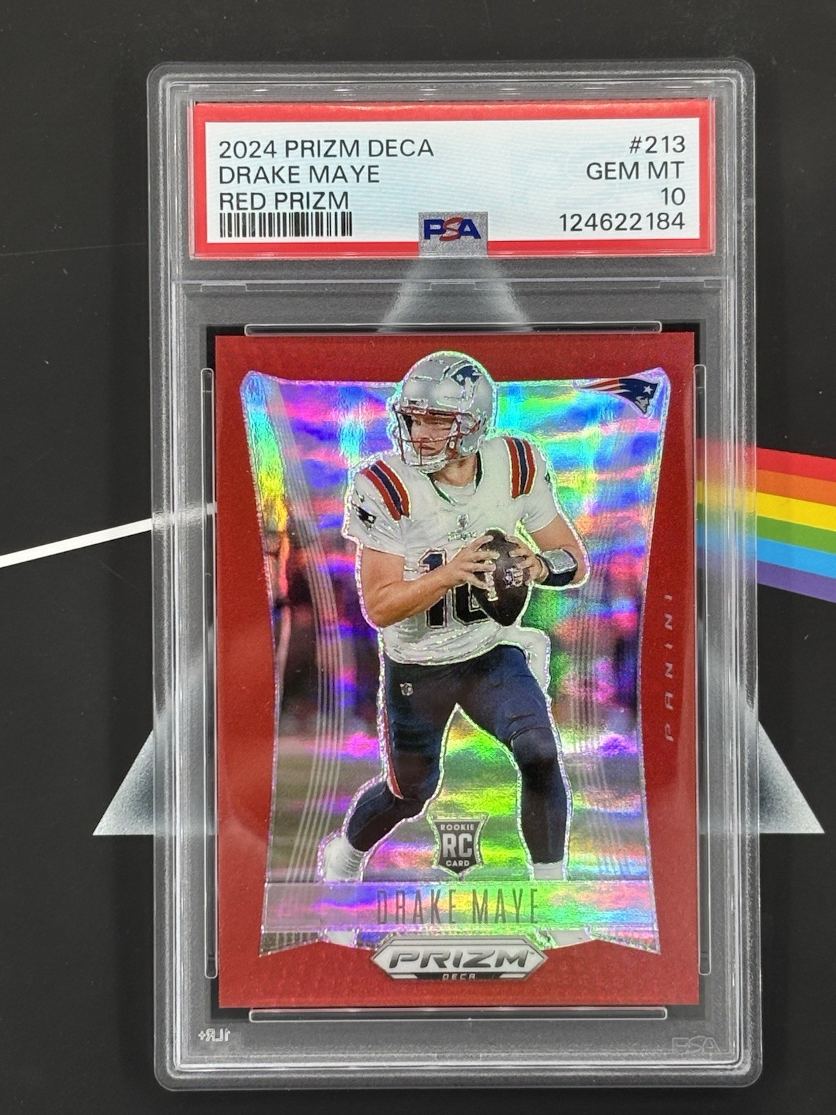 2024 Prizm Deca - Drake Maye - Rookie - Red 118/199 - PSA 10