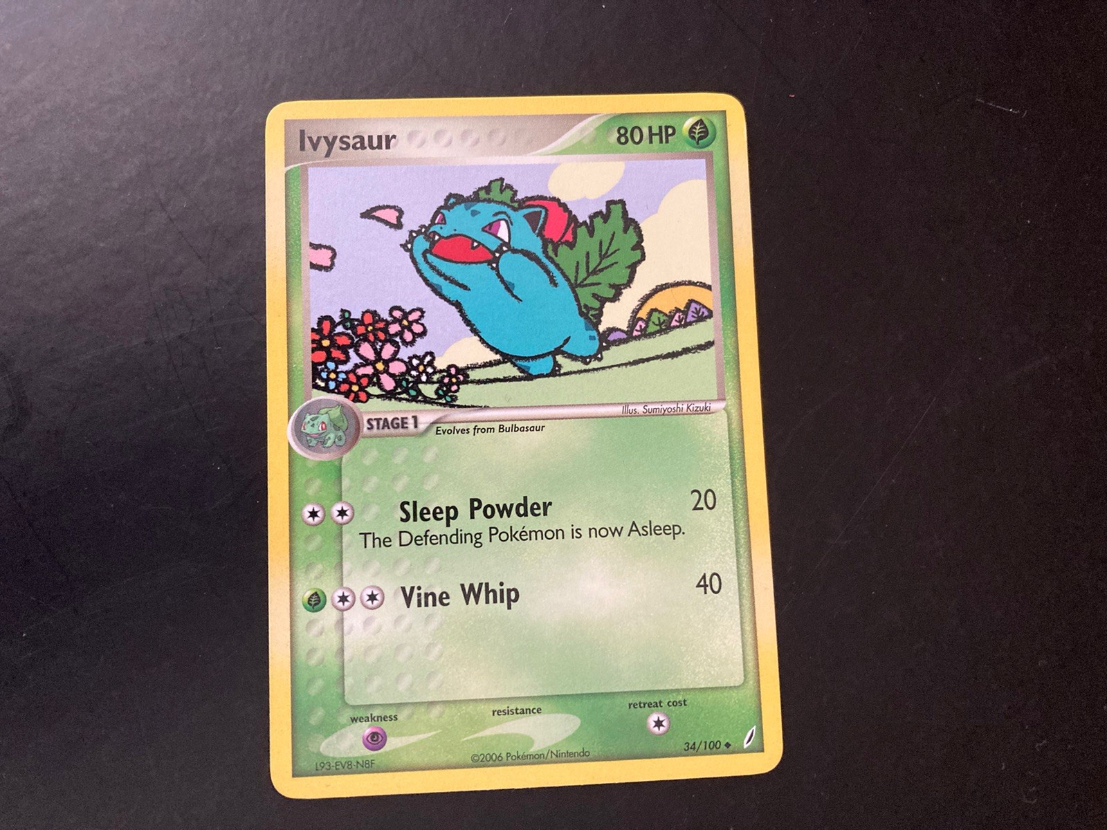 Pokémon Ivysaur NM 34/100 Crystal Guardians Uncommon