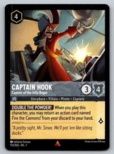 Disney Lorcana RARE Regular Captain Hook 173/204