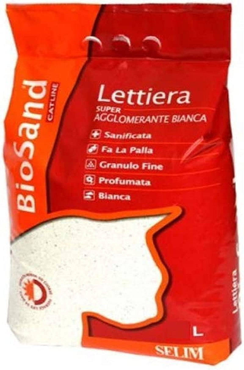 Biosand Lettiera Bianca 15L: Igiene Super Agglomerante e Design