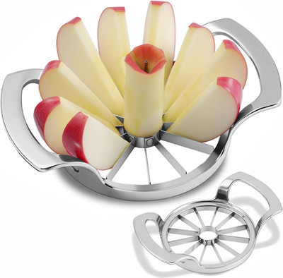 Apple Core Slicer - Easily Cut Smooth Apple Slices with 12-Stainless Ste