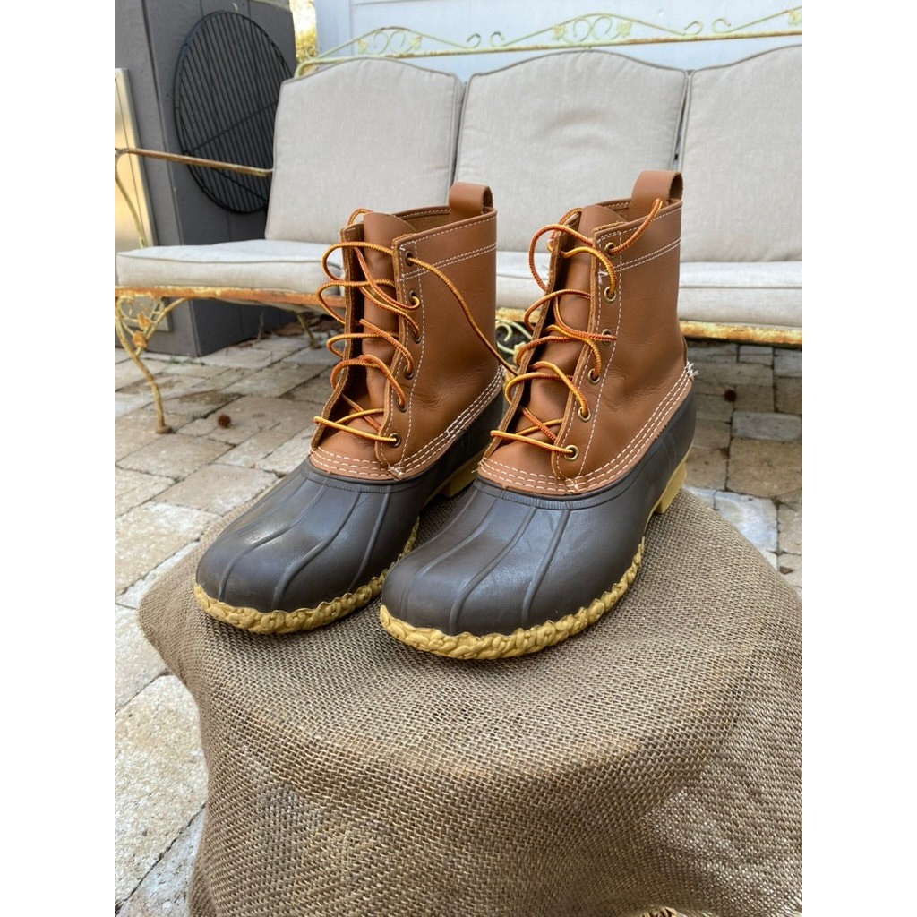Brown Leather Rubber L.L.Bean Duck Boots | Rain | Waterproof
