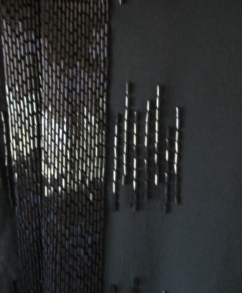 Vintage Black Beaded Chiffon Evening Jacket Large Women - Image 4 of 4