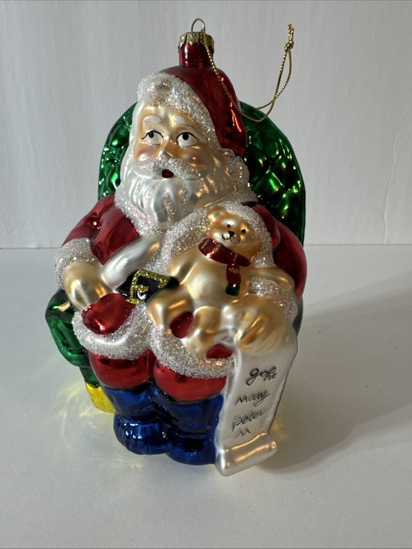 Polish Hand Painted Santa Ornament