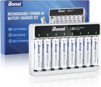Wiederaufladbare Aa Batterien 8 StüCk 1,5V 3600Mwh Mit LadegeräT FüR Kamera