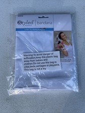 Styled Basics White Bandana 3 Pack 22x22 100 Cotton New Sealed Craft DIY