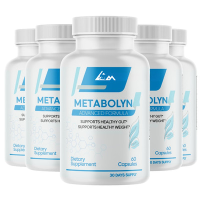Metabolyn Supplement Weight Loss Support Formula - 5 Bottles