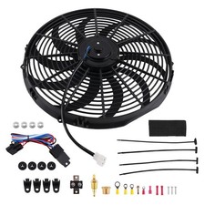 16 Inch Push Pull Fan For Universal Radiator Cooling System 2250rpm Black