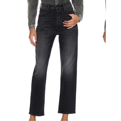 Mother Superior The Tomcat Lies Lies Lies Black Straight Leg Denim Size 25