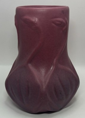 Vintage Van Briggle Mulberry Plum Persian Rose Art Pottery Vase 4.25''