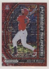 2020 Prizm Draft Picks Power Surge Red Donut Circle 63/99 Austin Wells 00gy