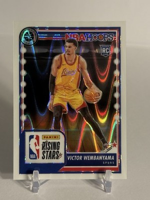 Victor Wembanyama 2023-24 Panini Hoops Premium Rising Stars WHITE SEISMIC /75 RC