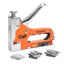 ValueMax Staple Gun, Heavy Duty 3-in-1 Manual Nail Gun with 3000 Staples, Uph...