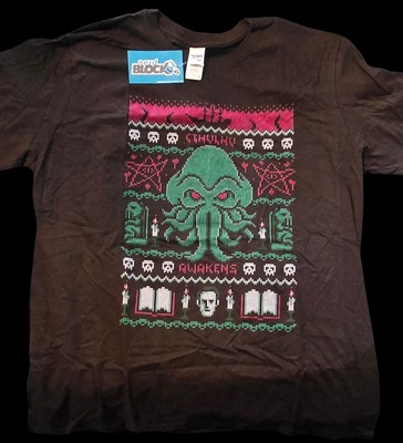Vintage Nerd Block Exclusive-Cthulhu Awakens Holiday T-Shirt. L- NWT