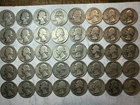 1 Full Roll of 40 Washington 90% Silver Quarters Mixed Mints Circulated 1940’s
