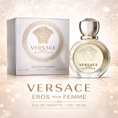 Versace Eros Pour Femme EDT 1oz 30ml Spray Women Fresh Citrus