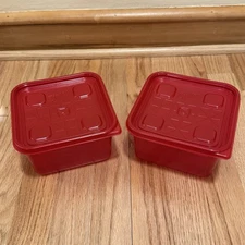 Ziploc Limited Edition Red Holiday Medium 5 Cups Square Containers Set Of 2