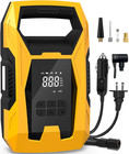 AC/DC Tire Inflator Portable Air Compressor Dual Power For Home 110V AC And Car
