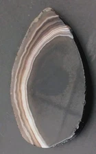 Polished Banded Agate Cabochon Natural Undyed Vivid Detail