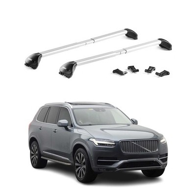 For BMW X5 2014-2018 OMAC G005217 Gray Flush-Mounted Roof Rails Cross Bars