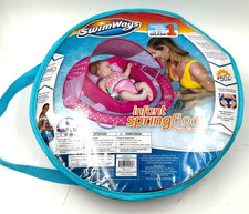 SwimWays Inflatable Infant Baby Spring Pool Float with Sun Canopy