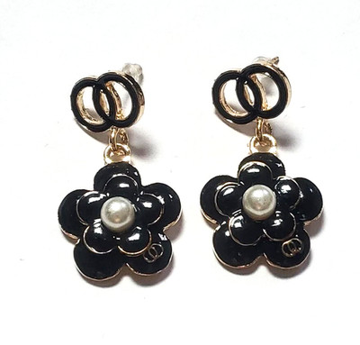 Flower With Pearl Stud Post Earrings, One Pair - Please Choose