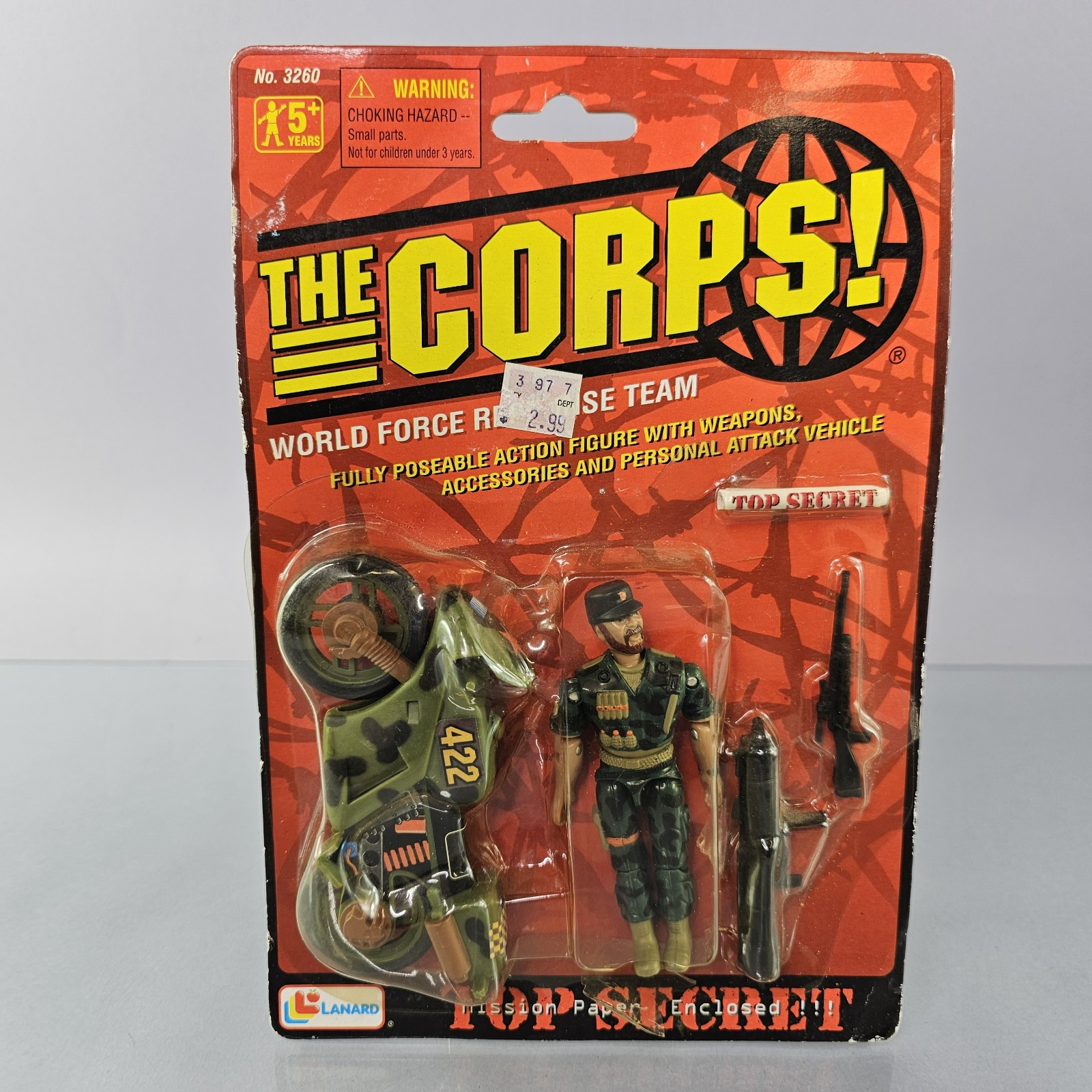 The Corps World Force Response Team Motorcycle Camo 3.75 Figure