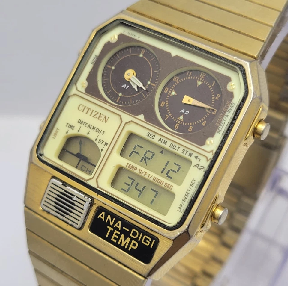 Reloj Hombre Citizen Ana-Digi Temp 8982-085027 Cuarzo Vintage Foto 4 de 4