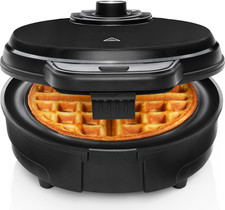 Anti-Overflow Belgian Waffle Maker w/Shade Selector, Temperature Control, Mess F