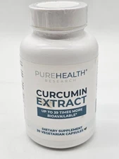 Pure Health Research Curcumin Extract 30 Capsules Exp 01/2027
