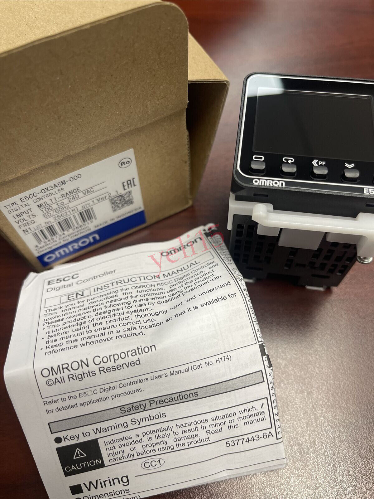 1Pc Omron E5CC-QX3A5M-000 digital temperature controller multi range 100-240 VAC