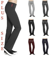 Plus Size Foldover Stretch YOGA PANTS Comfy Casual Long Sweat Pant Sz. 1XL 3XL