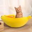 thumbnail 10 - Banana Shape Cat Nesting Bed Pet Kitten House Kennel Warm Sofa Sleeping Cave XL