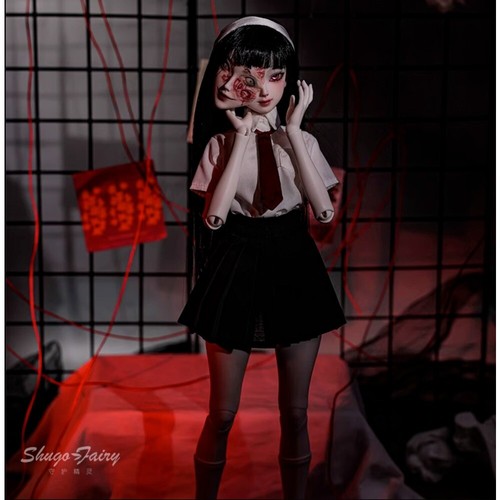1/4 BJD SD Ball Joint Resin Doll Girl Double-faced Nano Human Ghost Bare Doll - Picture 3 of 16