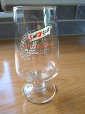 GENUINE RETRO SANMIGUEL 1/2 PINT GLASS USED.