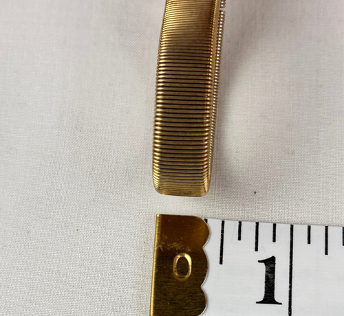 Set of 2 Armbands Bracelets Gold Copper Tone Flat Slinky Coil Stretch Vintage - Picture 6 of 6