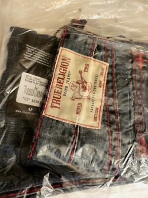 ULTRA RARE RED THICK STITCH TRUE RELIGION JEANS NEW WITH ULTRA RARE RED THICK STITCH TRUE RELIGION JEANS NEW WITH